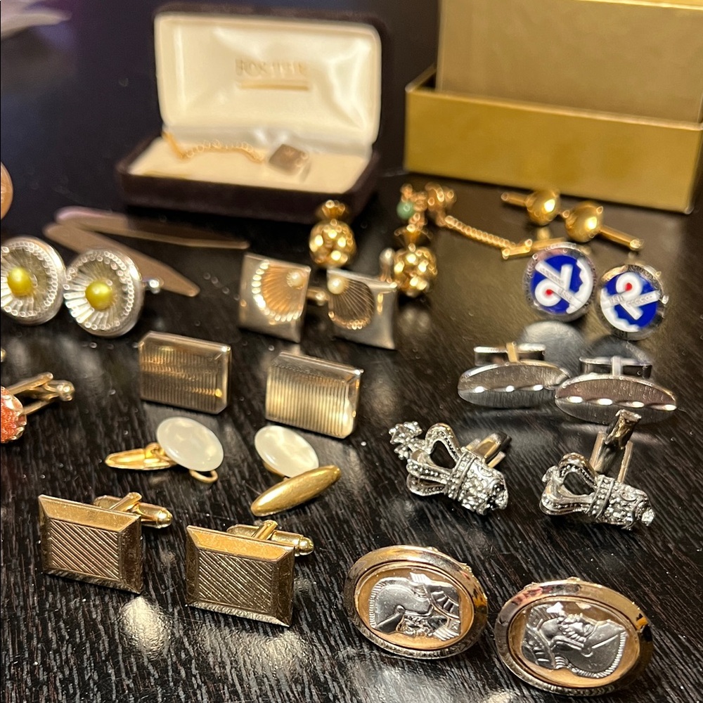 Vintage to Modern Men’s Cufflinks & Tie  Tack Lot